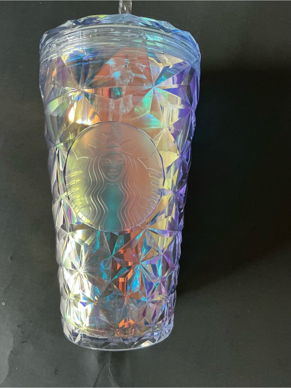 Starbucks Holiday 2023 Winter White Prism Tumbler w/Straw 24 ounce